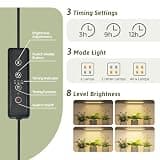 GENTINGBRO 62.2-Inch 12-Tier High-Capacity Indoor Plant Rack with Grow Lights