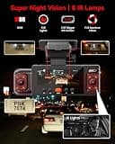 IIWEY N6 360° 4-Channel FHD Dash Camera with 8 IR Lights and 128GB Card