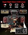 IIWEY N6 360° 4-Channel FHD Dash Camera with 8 IR Lights and 128GB Card