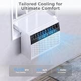 Electactic 10,000 BTU Saddle-Style Window Air Conditioner with Sleep Timer