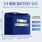 TYKOOL LFP30L-BS-PRO 800CCA 18Ah Waterproof Lithium LiFePO4 Battery with LCD Display