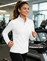 MAGCOMSEN Women's UPF 50+ Quarter Zip Pullover Quick Dry Running Shirt