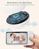 Jartoo 5.5-Inch 2K Video Baby Monitor with AI Cry Detect & 6000mAh Battery