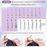 SPEENSUN Light Up Crochet Hook Set with Manual Stitch Counter and 18 Resizable Heads