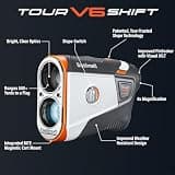 Bushnell Tour V6 Shift Golf Rangefinder with Visual JOLT and BITE Mount