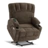 MCombo Model R7096 Extra Wide Fabric Power Lift Recliner with Curved Back