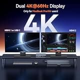 TobenONE 18-in-2 Dual Monitor Mac Docking Station with 150W Power Supply