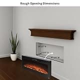 Touchstone Sideline 50-Inch Smart Recessed Wall Mounted Electric Fireplace