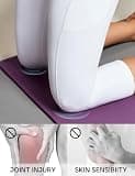 Heathyoga Eco-Friendly Non-Slip TPE Yoga Knee Pad Cushion 12mm with Carrying Strap