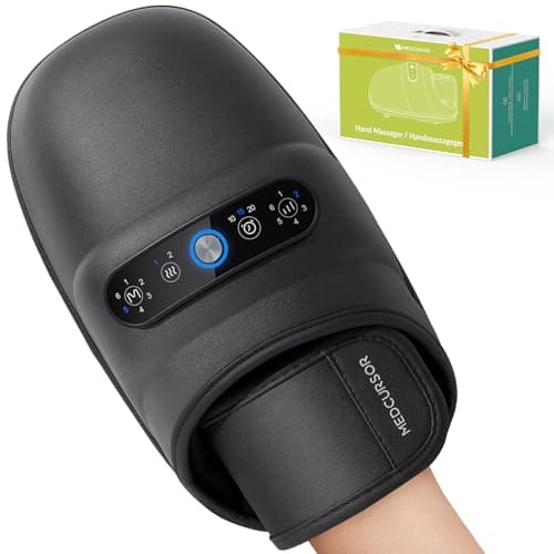 Medcursor Upgraded Hand Massager with Heat, Compression & Cordless Design