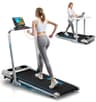 FOUSAE 5-in-1 Foldable Treadmill with 12 HIIT Programs & 400-lb Capacity