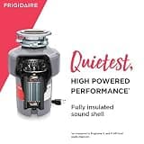 Frigidaire FF75DISPC1 3/4 HP Corded Garbage Disposal with Antimicrobial Protection