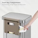 EKO Hudson 20-Gallon Matte Stainless Steel Heavy-Duty Step-On Trash Can