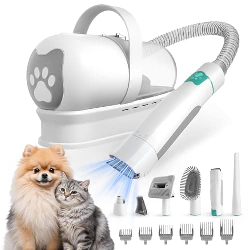 8VR Comprehensive Dog Grooming Kit with Extensive Guide Combs and Paw Trimmer