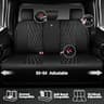 CAR PASS Luxury Faux Leather Waterproof Full Interior Seat Cover Set, Pure Black