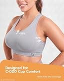 FITTIN Zero-Pressure Seamless Racerback Sports Bra for C-DDD Cup Plus Size Women