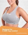 FITTIN Zero-Pressure Seamless Racerback Sports Bra for C-DDD Cup Sizes