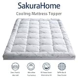 Premium 1000 GSM Extra Thick Cooling Bamboo Down Alternative Topper Queen