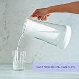 LifeStraw Home 7-Cup Dual-Stage Water Filter Pitcher, Glass with Silicone Base