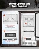 VEVOR Professional Undercounter Nugget Ice Maker with Reversible Door, 66 lbs