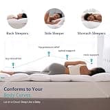 LeWinBedding 3-Inch White Goose Feather Mattress Topper, Organic Cotton