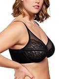 HSIA Women's Enchante Full Coverage Underwire Minimizer Bra with Floral Lace Details