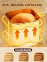 Neretva 20-in-1 Automatic Bread Maker with Dual Heaters and Ceramic Pan