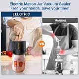 LOVE MOMENT Electric Cordless Mason Jar Vacuum Sealer Kit for Food Preservation