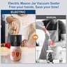 LOVE MOMENT Electric Cordless Mason Jar Vacuum Sealer Kit for Food Preservation
