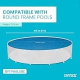 INTEX Floating Bubble Solar Pool Cover for Natural Thermal Water Heating