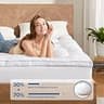BEDLORE Extra Thick 3D Snowflake Fleece Bamboo Pillow Top Pad King Size