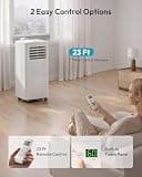 EUHOMY 8,000 BTU 4-in-1 Portable Air Conditioner with Dual Drain Ports