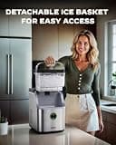 Silonn Portable Countertop Nugget Ice Maker with Self-Cleaning Functionality