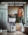 Silonn Portable Countertop Nugget Ice Maker with Self-Cleaning Functionality