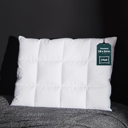 Three Geese Ultra Thin 2.5-Inch Flat Genuine Goose Down Feather Pillow