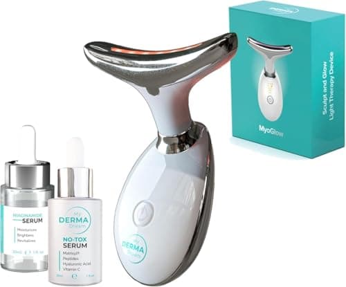 MyDerma Dream MyoGlow LED Arm, Neck, and Face Total Body Sculpting Device with Serums