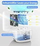 35-Ounce Small Quiet Bedroom Dehumidifier with Auto Shut-Off and LED Lights