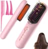 ZDXBO High-Capacity Cordless Hair Straightening Brush with 9,000mAh Battery
