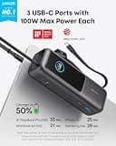 Anker Zolo 25,000mAh 165W Laptop Power Bank with Built-In Retractable Cable