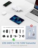 BESTEK 300W Travel Voltage Converter with 20W USB-C Power Delivery Port