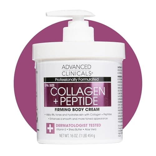 Advanced Clinicals Collagen Peptides Plumping Body & Face Lotion, 16 oz