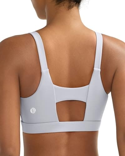 Running Girl High Support Molded Cup Racerback Sports Bra for Large Busts