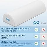 Everlasting Comfort Memory Foam Under Knee Pillow Half Moon Leg Bolster