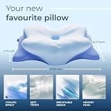 Derila Ergo Cervical Neck Memory Foam Butterfly Contour Pillow for Back Sleepers