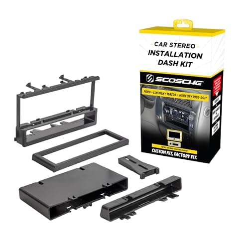 Scosche FD1327B Single DIN Stereo Dash Installation Kit with Storage Pocket