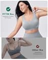 FITTIN Zero-Pressure Seamless Racerback Sports Bra for C-DDD Cup Plus Size Women