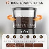 RIOSKY Electric Burr Coffee Grinder Machine with 60 Precision Settings