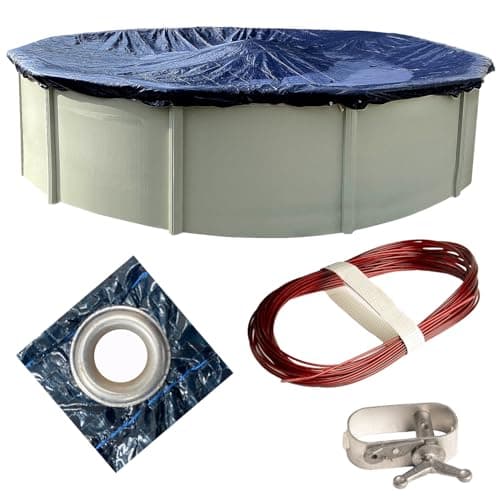 Winter Block Premium Weatherproof Round Pool Winter Cover with Winch and Cable