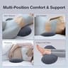 Memory Foam Cooling Lumbar Waist Bolster Pillow for Bed, Car and Sofa