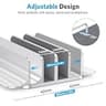 OMOTON Vertical Aluminum Dual-Slot Laptop Stand for Devices Up to 17.3 Inches